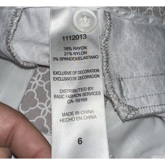 Mario Serrani Italy Chino Shorts Women’s Size 6 Rayon Blend Stretch‎ Pockets - Picture 10 of 11